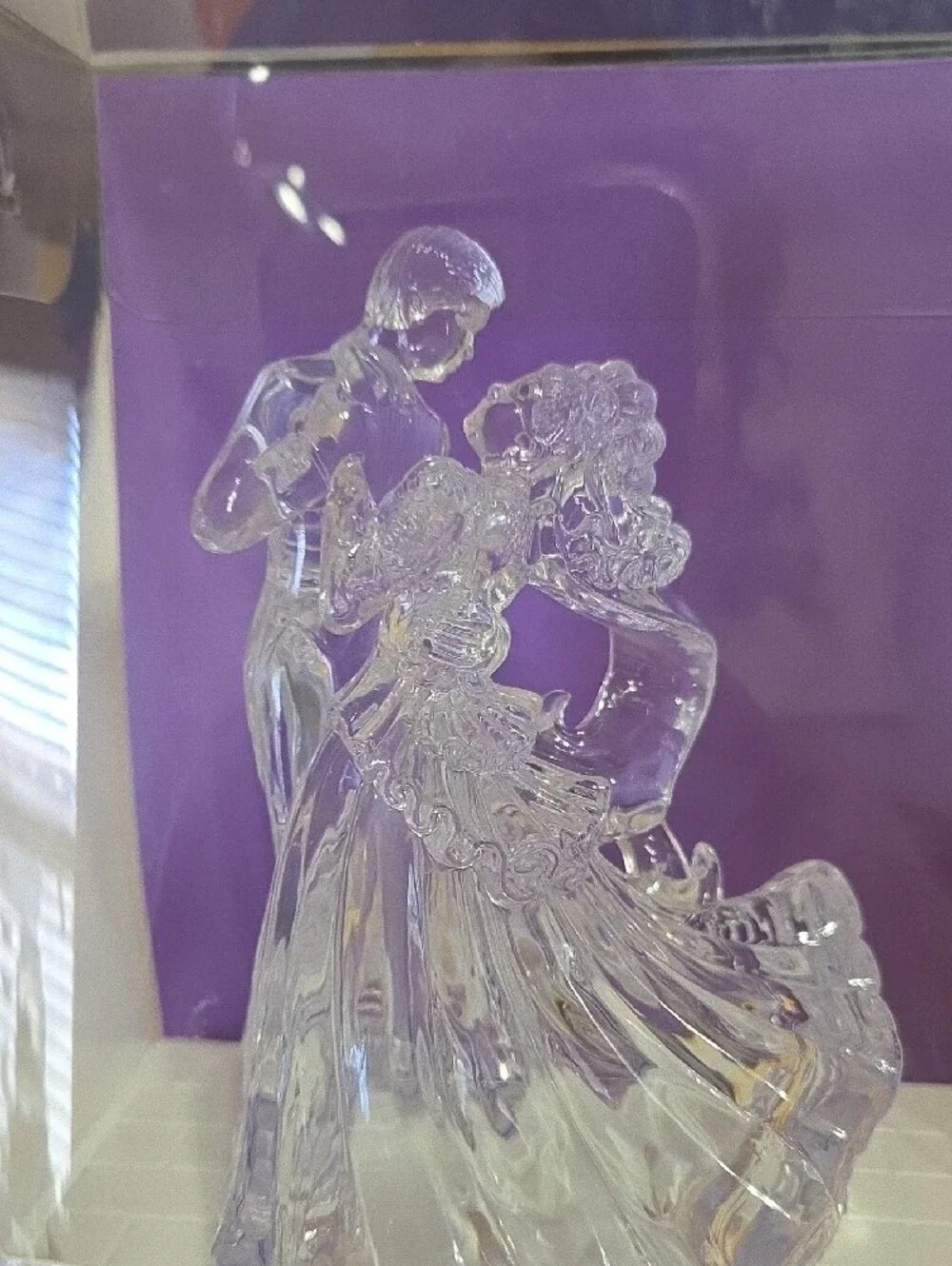 Vintage Wilton Clear Bianca Wedding Cake Topper Bride Groom First Dance NIB